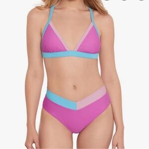 SALT AND COVE 2 PIECE SWIMSUIT IN ORCHID MULTI SIZE MD NWT